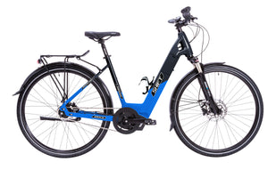 Citybike von Shift. Zweifarbig in schwarz / blau.