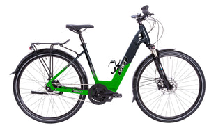 Citybike von Shift. Zweifarbig in schwarz / grün.