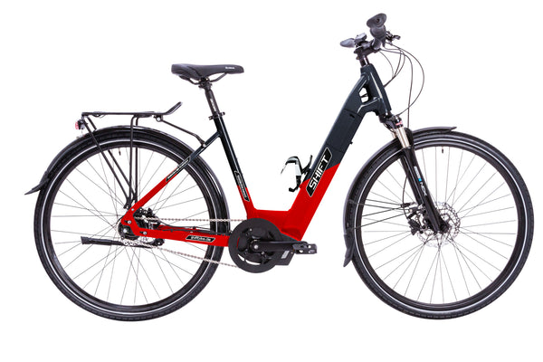 Citybike von Shift. Zweifarbig in rot / schwarz.